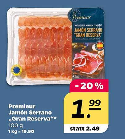 Premieur Jamón Serrano „Gran Reserva“ 100 g