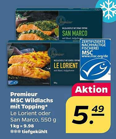 Premieur MSC Wildlachs mit Topping – Le Lorient oder San Marco, 550 g