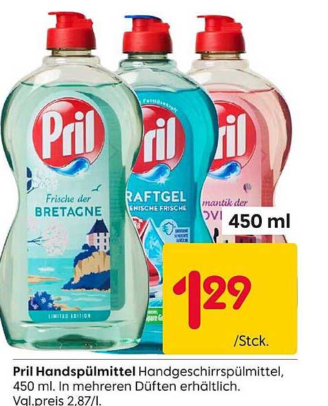 Pril Handspülmittel, 450 ml in verschiedenen Düften