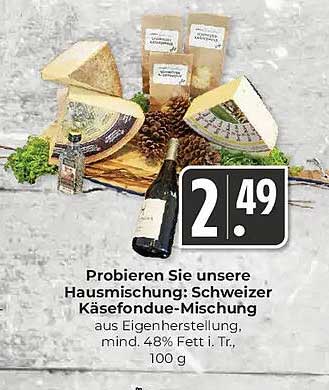 Probieren Sie unsere Hausmischung: Schweizer Käsefondue-Mischung
