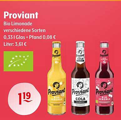 Proviant Bio Limonade - verschiedene Sorten