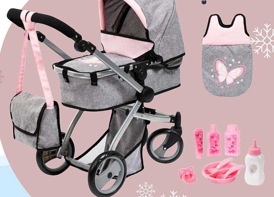 Puppentragewagen mit Zubehör im Angebot