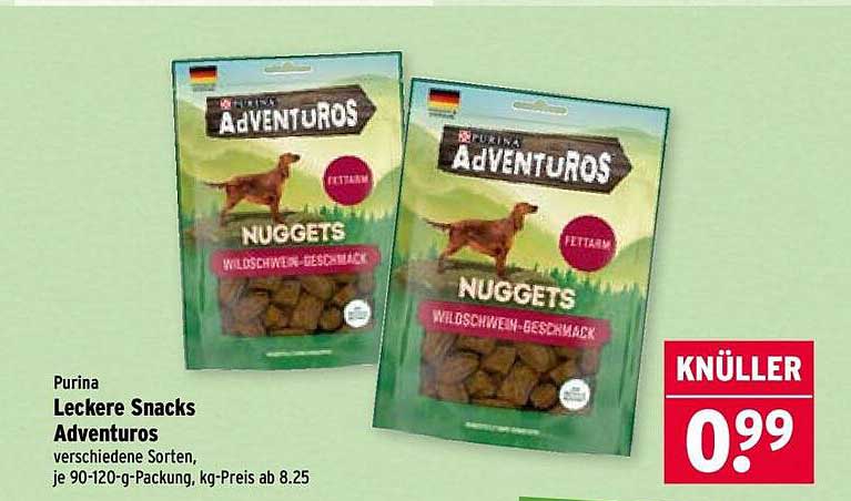 Purina Leckere Snacks Adventuros - Nuggets Wildschwein-Geschmack