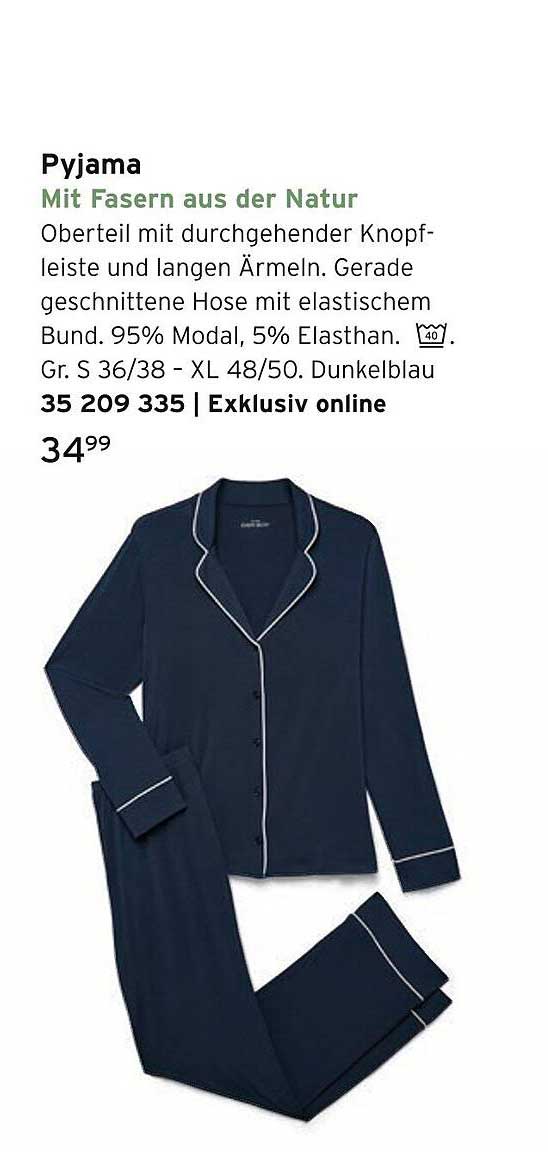 Pyjama Mit Fasern aus der Natur