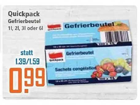 Quickpack Gefrierbeutel 11, 21, 31 oder 61