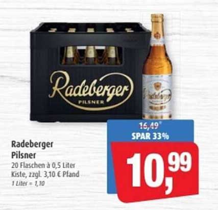 Radeberger Pilsner 20 Flaschen à 0,5 Liter Kiste