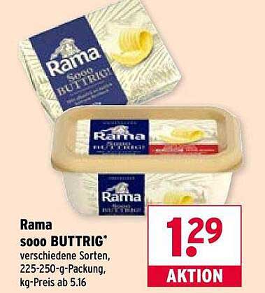 Rama soooo BUTTRIG - verschiedene Sorten, 225-250-g-Packung