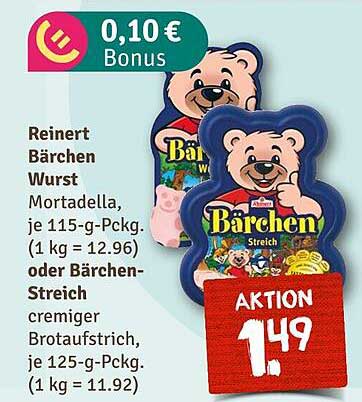 Reinert Bärchen Wurst oder Bärchen-Streich