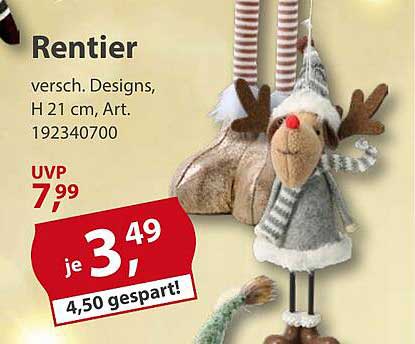 Rentier - Verschiedene Designs, H 21 cm