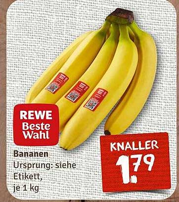 REWE Beste Wahl Bananen, je 1 kg