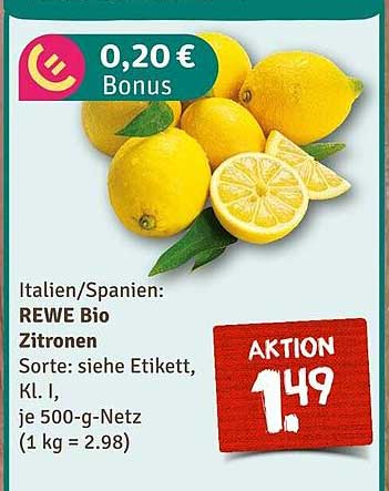 REWE Bio Zitronen 500 g