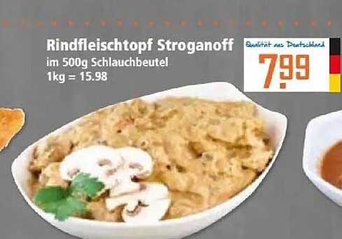 Rindfleischtopf Stroganoff im 500g Schlauchbeutel