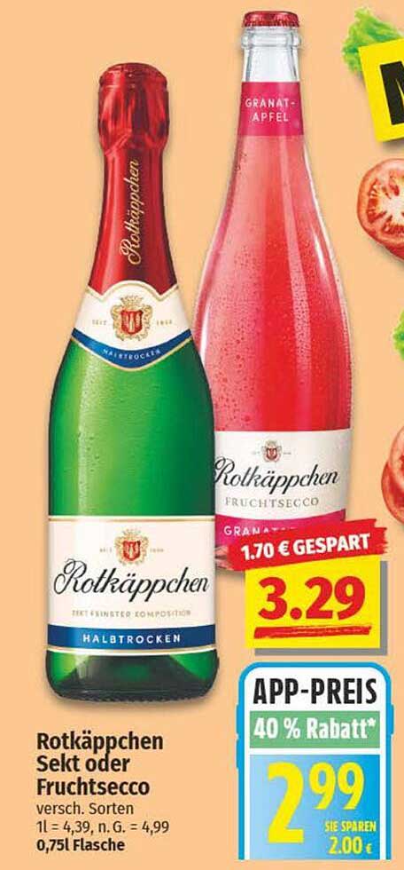 Rotkäppchen Sekt oder Fruchtsecco 0,75L