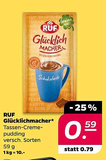 RUF Glücklichmacher Tassen-Cremepudding 59 g