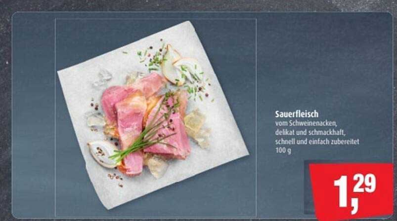 Sauerfleisch vom Schweinenacken, delikat und schmackhaft