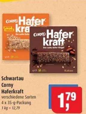 Schwartau Corny Haferkraft verschiedene Sorten 4 x 35-g-Packung