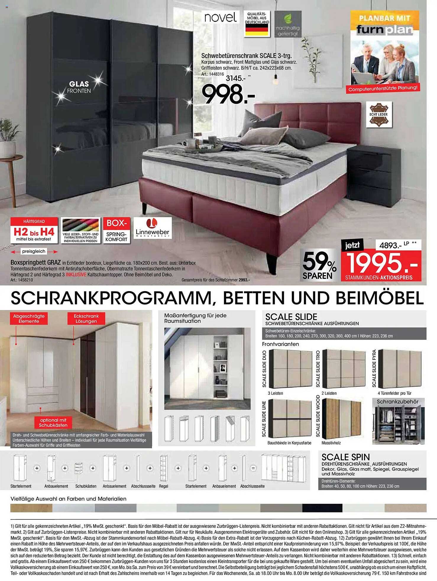 Schwebebettenschrank SCALE 3-trg. – Ein Traum für Ihr Schlafzimmer!