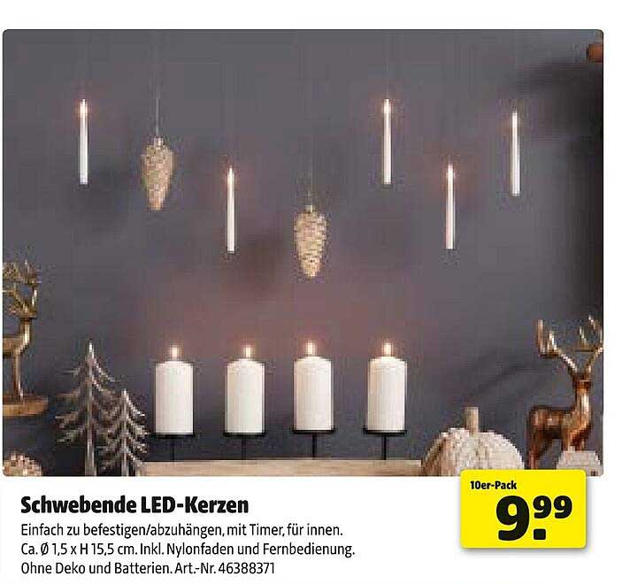 Schwebende LED-Kerzen