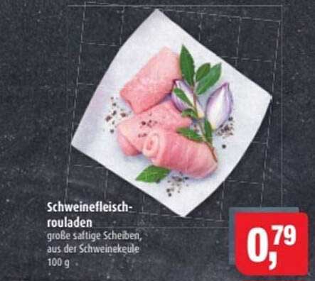 Schweinefleischrouladen große saftige Scheiben aus der Schweinekeule 100 g