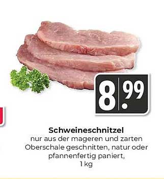 Schweineschnitzel - nur aus der mageren und zarten Oberschale