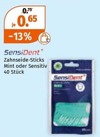 SensiDent Zahseide-Sticks Mint oder Sensitiv 40 Stück