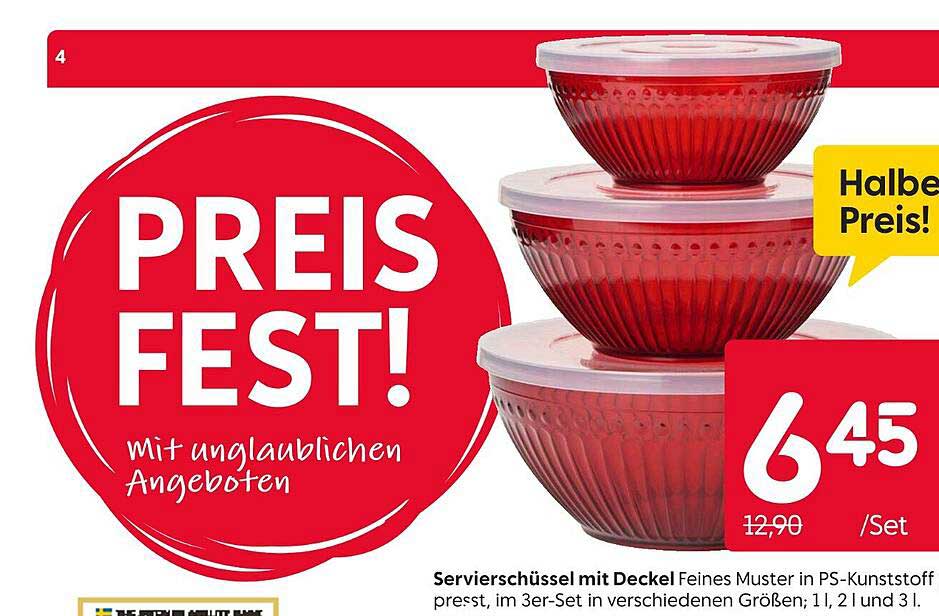 Servierschüsseln mit Deckel – 3er-Set in verschiedenen Größen