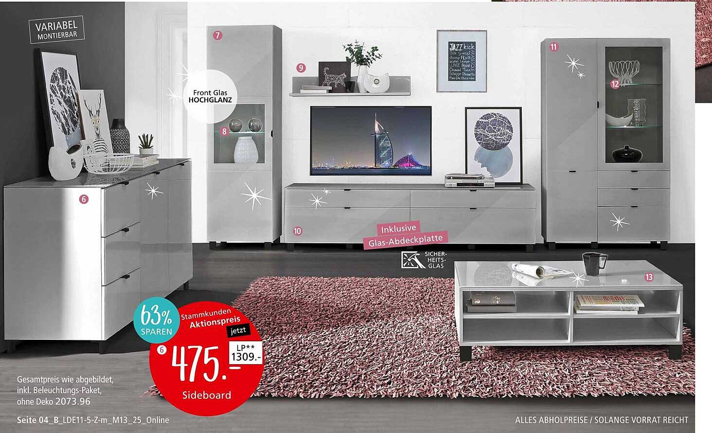 Sideboard in Hochglanz-Optik