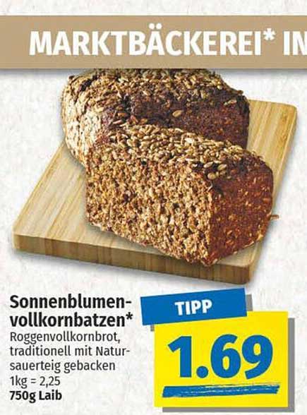 Sonnenblumen-Vollkornbatzen