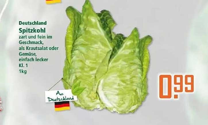 Spitzkohl 1 kg - frisch und lecker aus Deutschland