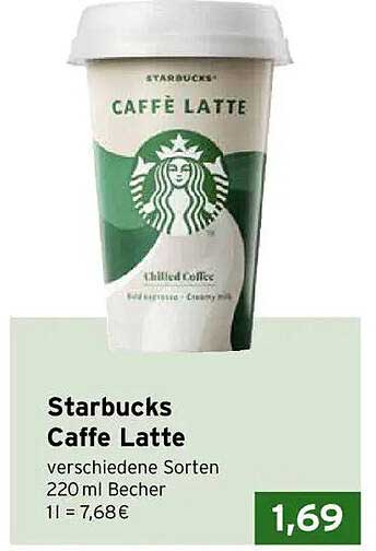 Starbucks Caffè Latte verschiedene Sorten 220 ml Becher