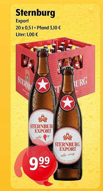 Sternburg Export 20 x 0,5 l + Pfand 3,10 €