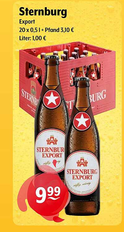 Sternburg Export 20 x 0,5 l + Pfand 3,10 €