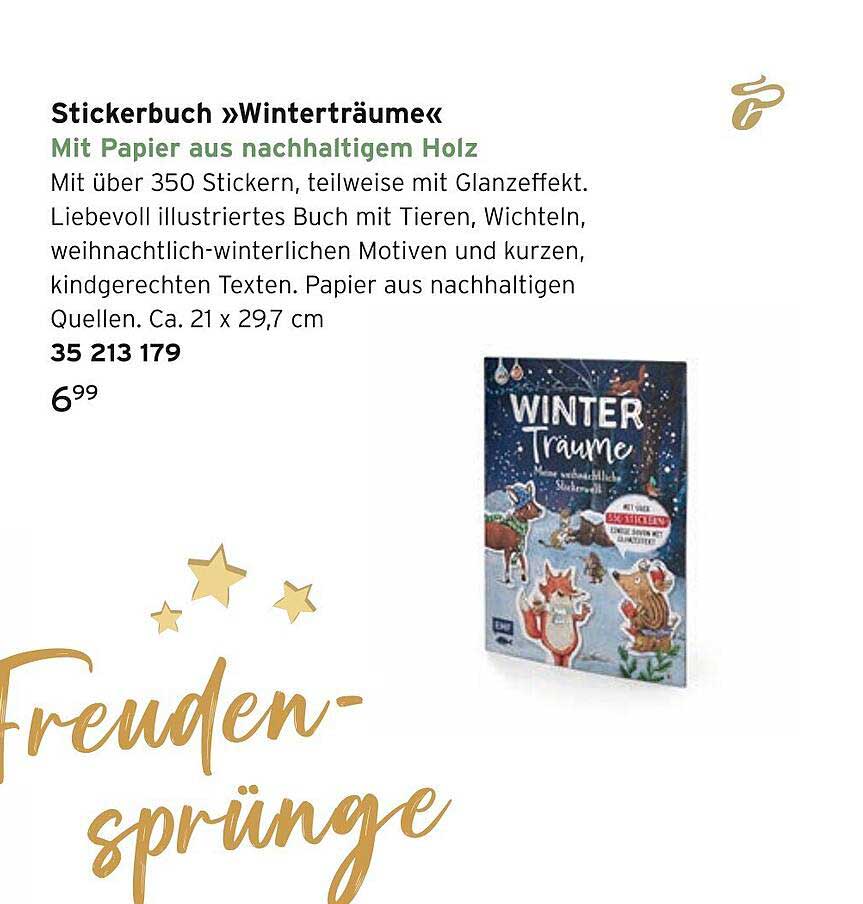 Stickerbuch »Winterträume« mit Papier aus nachhaltigem Holz