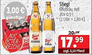 Stiegl Goldbräu, Hell 20x0,5l - jetzt zum Sparpreis!