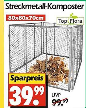 Streckmetall-Komposter 80x80x70cm - Sparpreis!