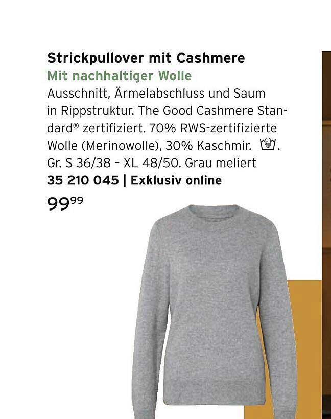 Strickpullover mit Cashmere - Mit nachhaltiger Wolle