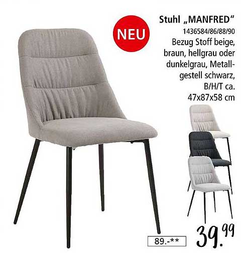 Stuhl „MANFRED“ - Komfort trifft Stil