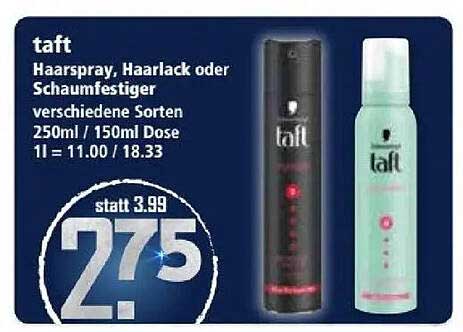 taft Haarspray, Haarlack oder Schaumfestiger verschiedene Sorten 250ml / 150ml Dose