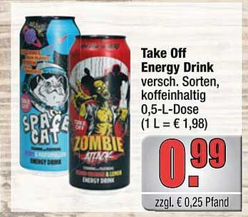 Take Off Energy Drink 0,5-L-Dose - Versch. Sorten