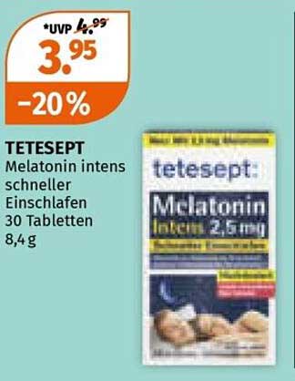 tetesept Melatonin intensiv schnell Einschlafen 30 Tabletten