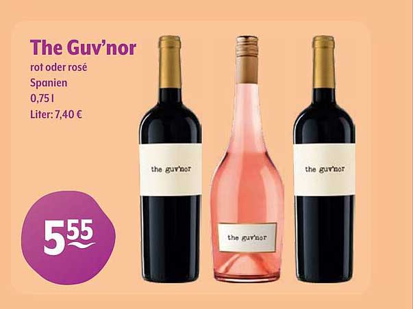 The Guv’nor rot oder rosé 0,75 l aus Spanien