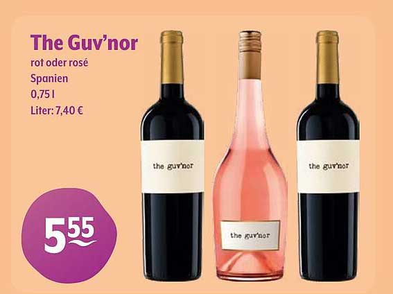 The Guv'nor rot oder rosé, Spanien, 0,75 l