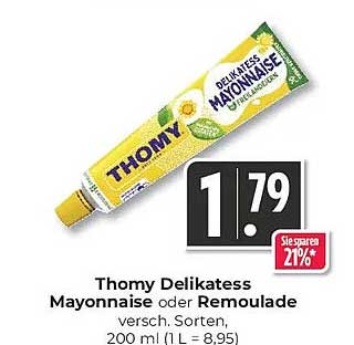 Thomy Delikatess Mayonnaise oder Remoulade, 200 ml