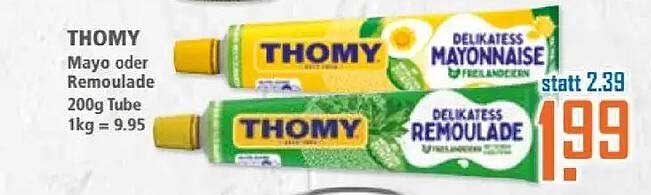 THOMY Delikatess Mayonnaise oder Remoulade 200g Tube