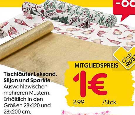 Tischläufer Leksand, Siljan und Sparkle