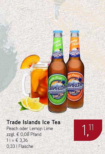 Trade Islands Ice Tea - Peach oder Lemon Lime