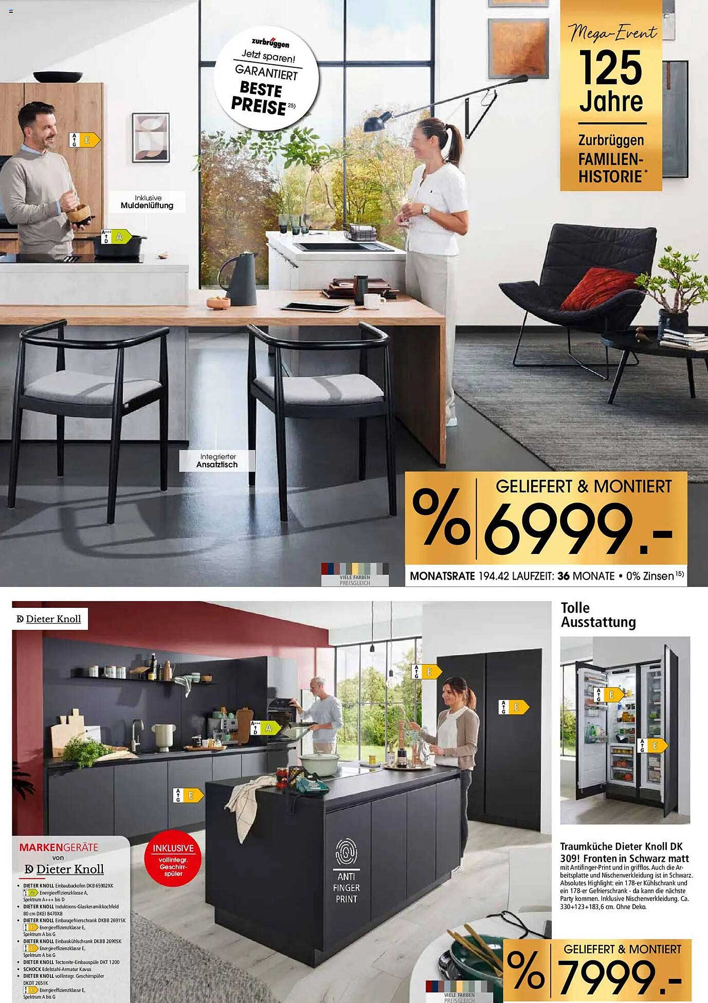 Traumküche Dieter Knoll DK 309 - Fronten in Schwarz matt