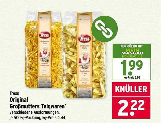 Tress Original Großmutters Teigwaren - verschiedene Ausformungen