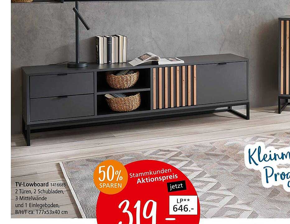 TV-Lowboard 1416685 - 50% Rabatt auf den Stammkunden Aktionspreis!