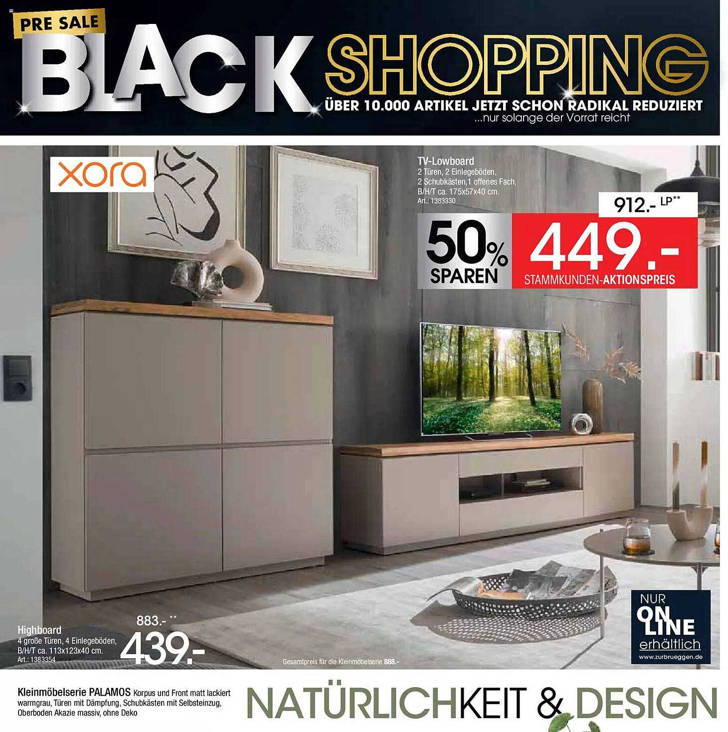 TV-Lowboard - 50% sparen auf ausgewählte Möbel von xora